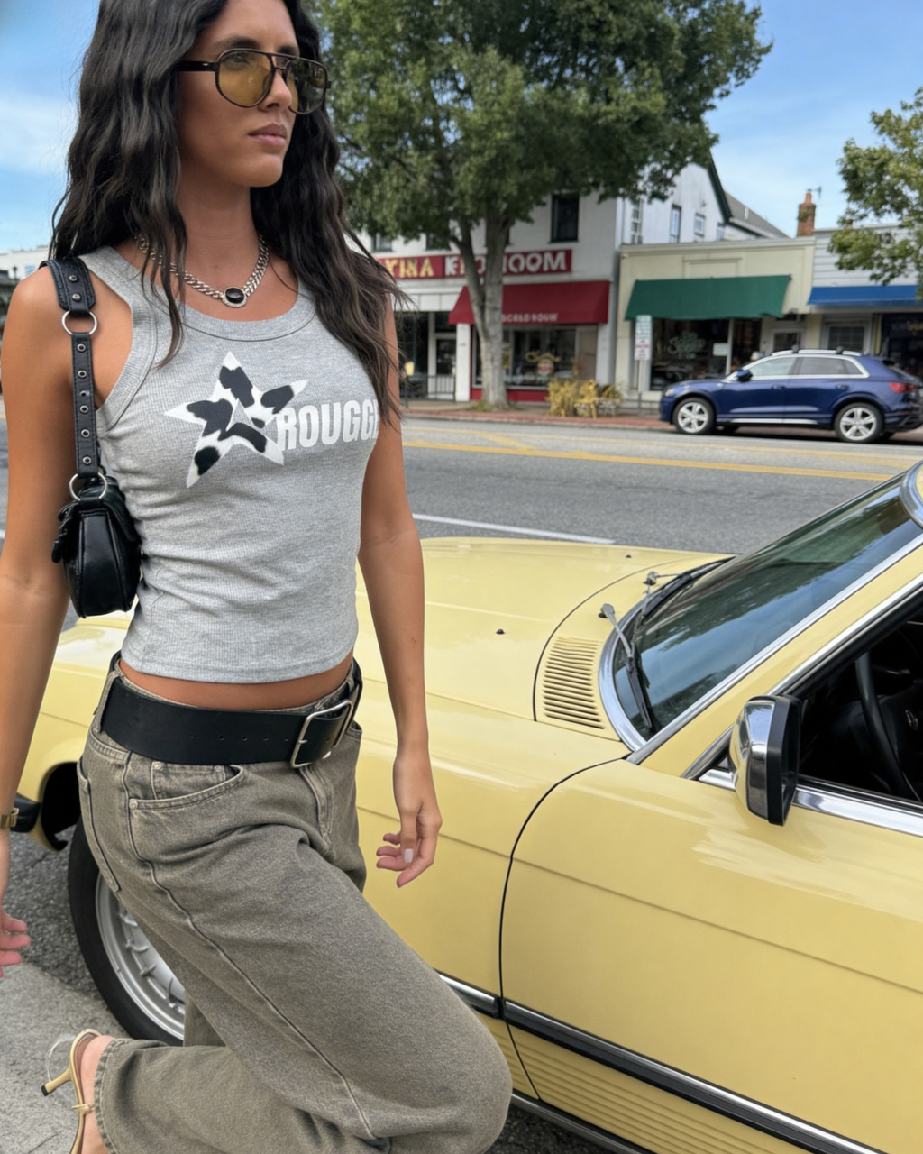 Cow Star Tank Top Rougge image 6