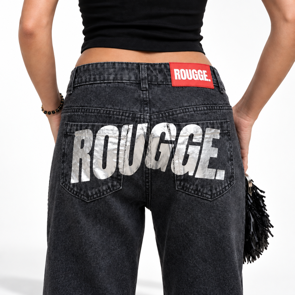 Denim Black & Silver Jeans