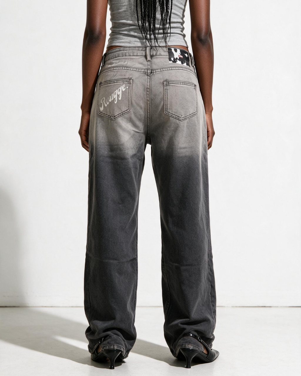 Washed Degrade Cow Jeans