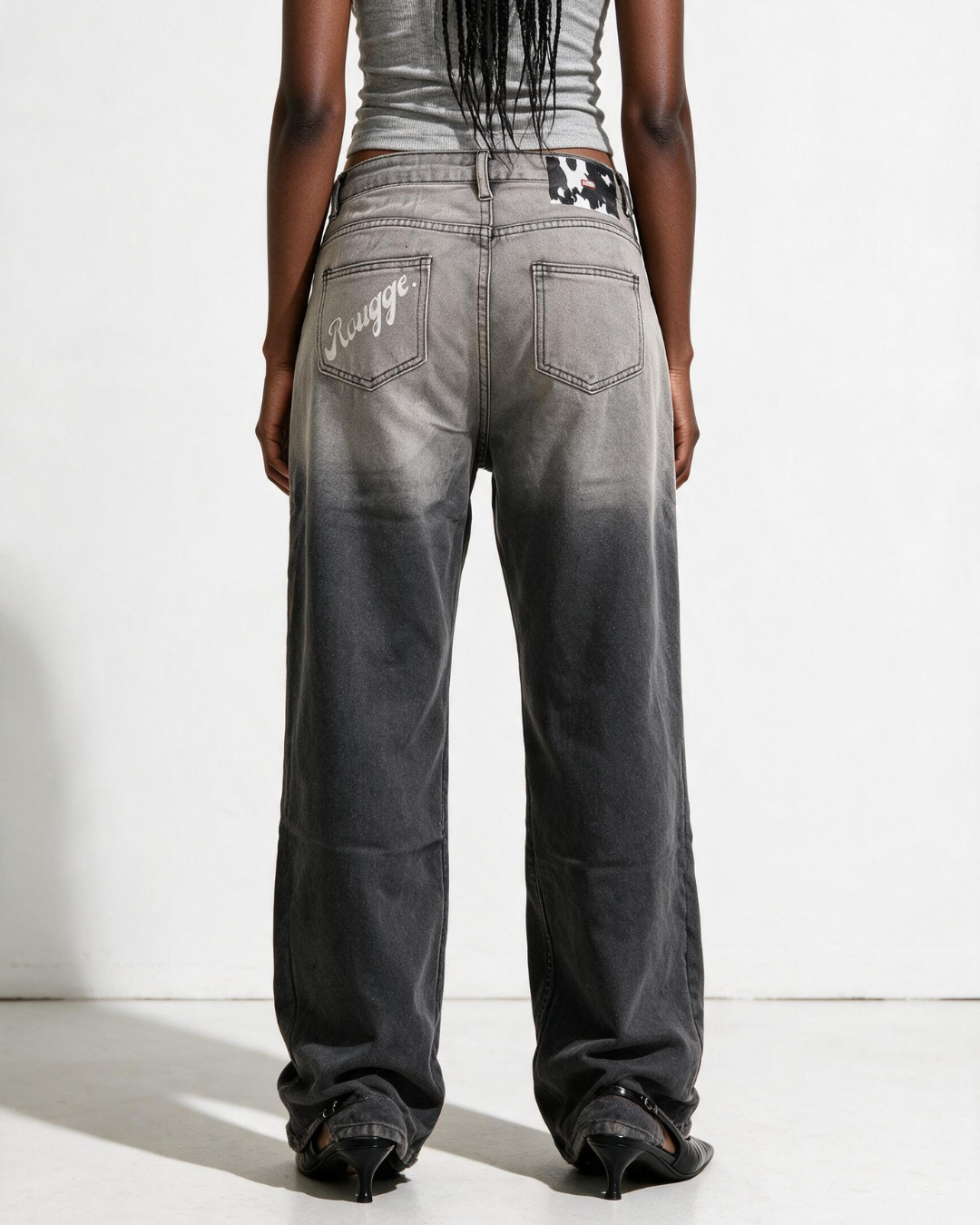 Washed Degrade Cow Jeans
