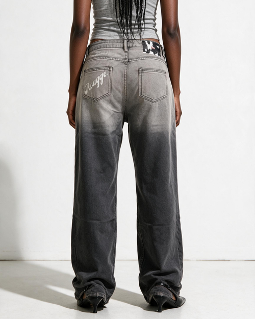Washed Degrade Cow Jeans