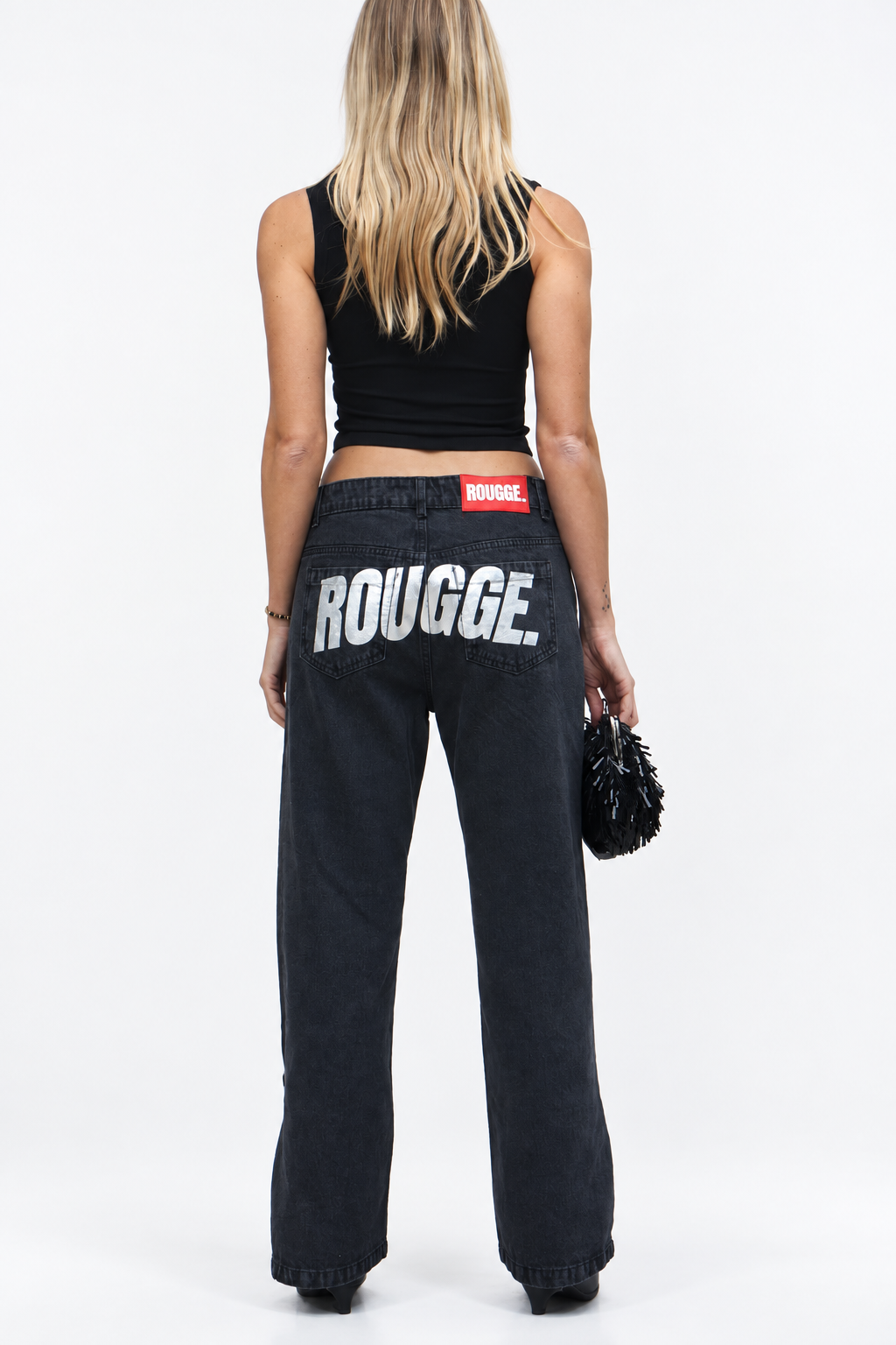 Denim Black & Silver Jeans