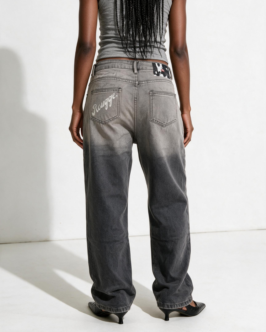 Washed Degrade Cow Jeans