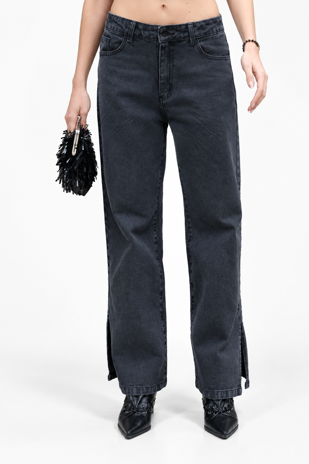 Denim Black & Silver Jeans
