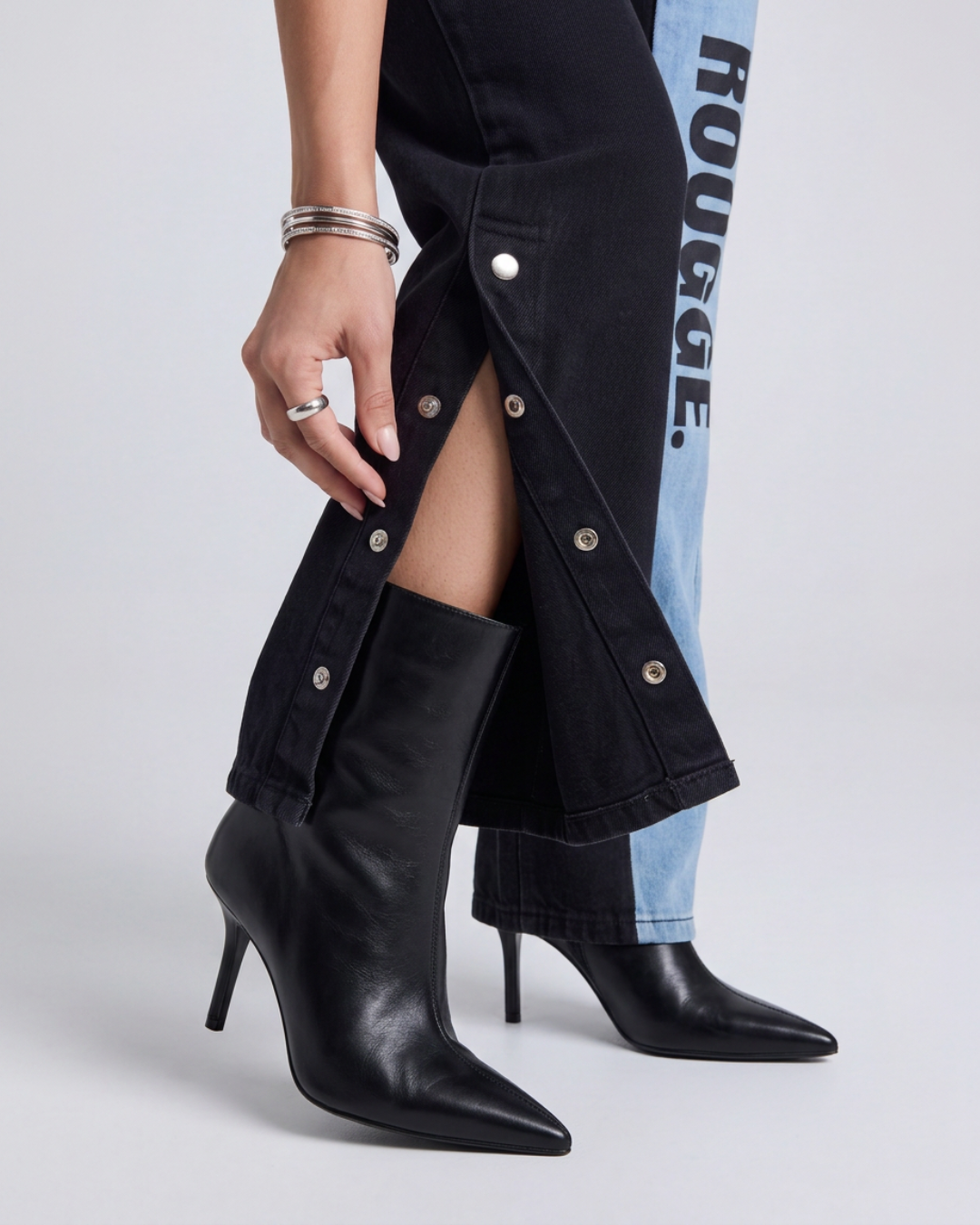 Bicolor Branded Denim