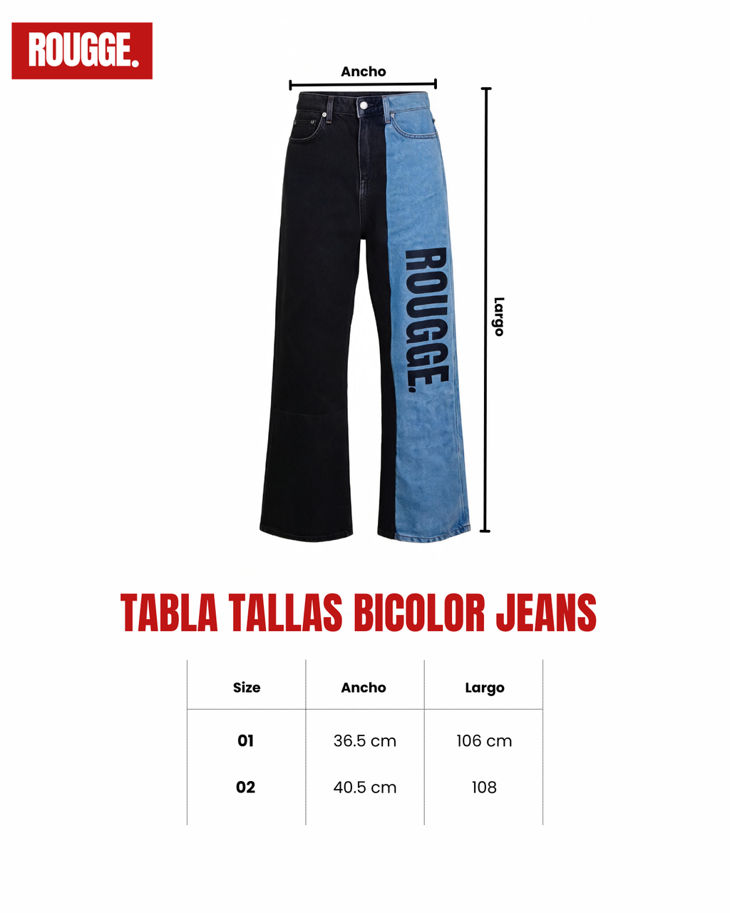 Bicolor Branded Denim image 1