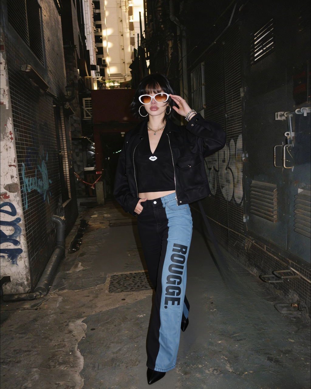 Bicolor Branded Denim image 7