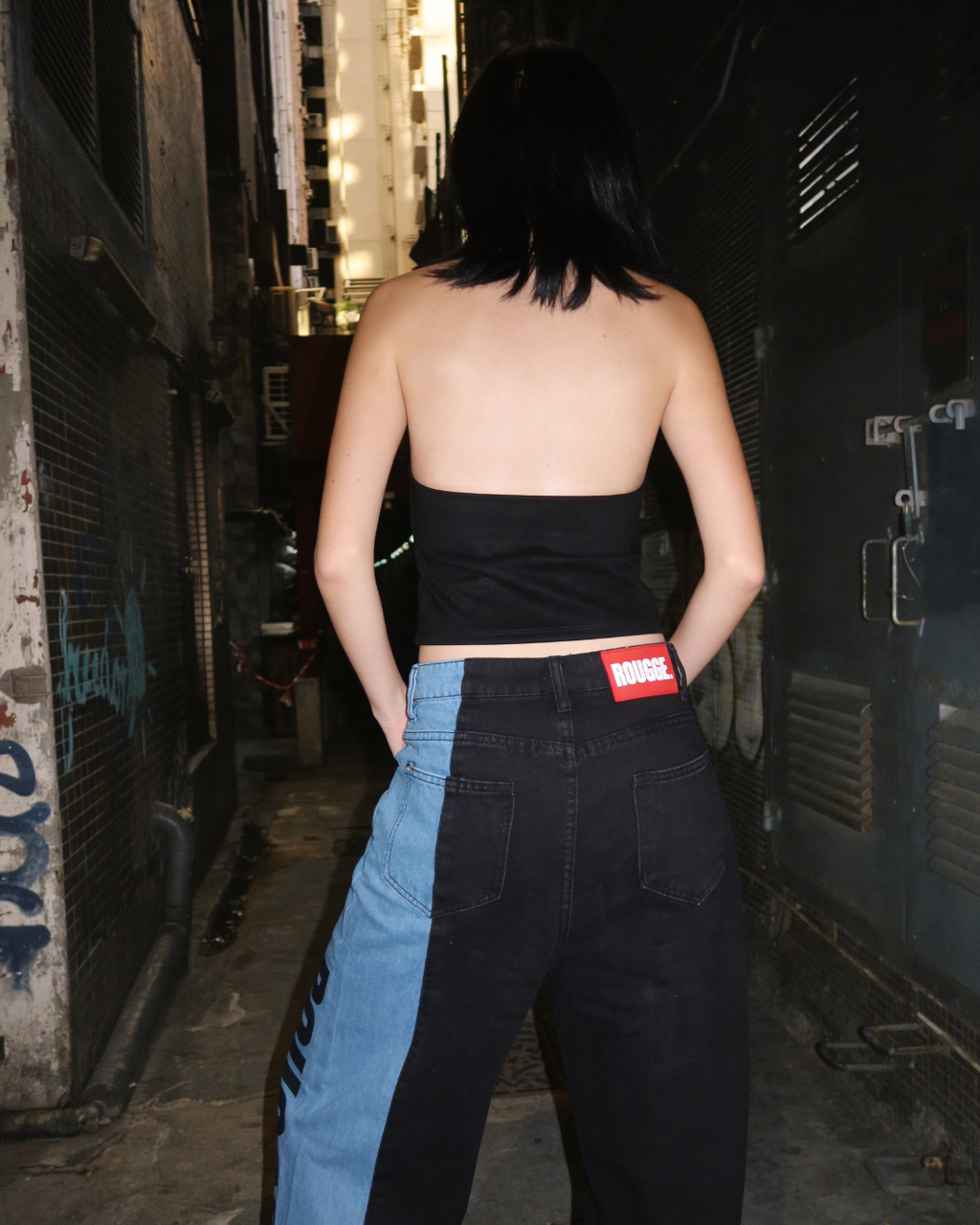Bicolor Branded Denim image 4