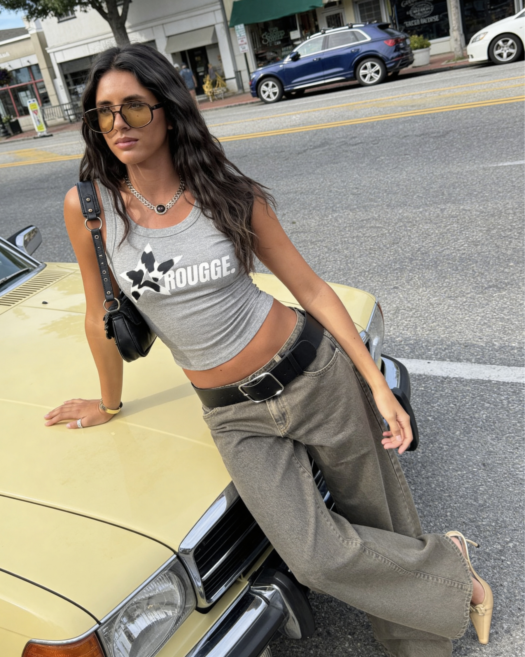 Cow Star Tank Top Rougge image 0
